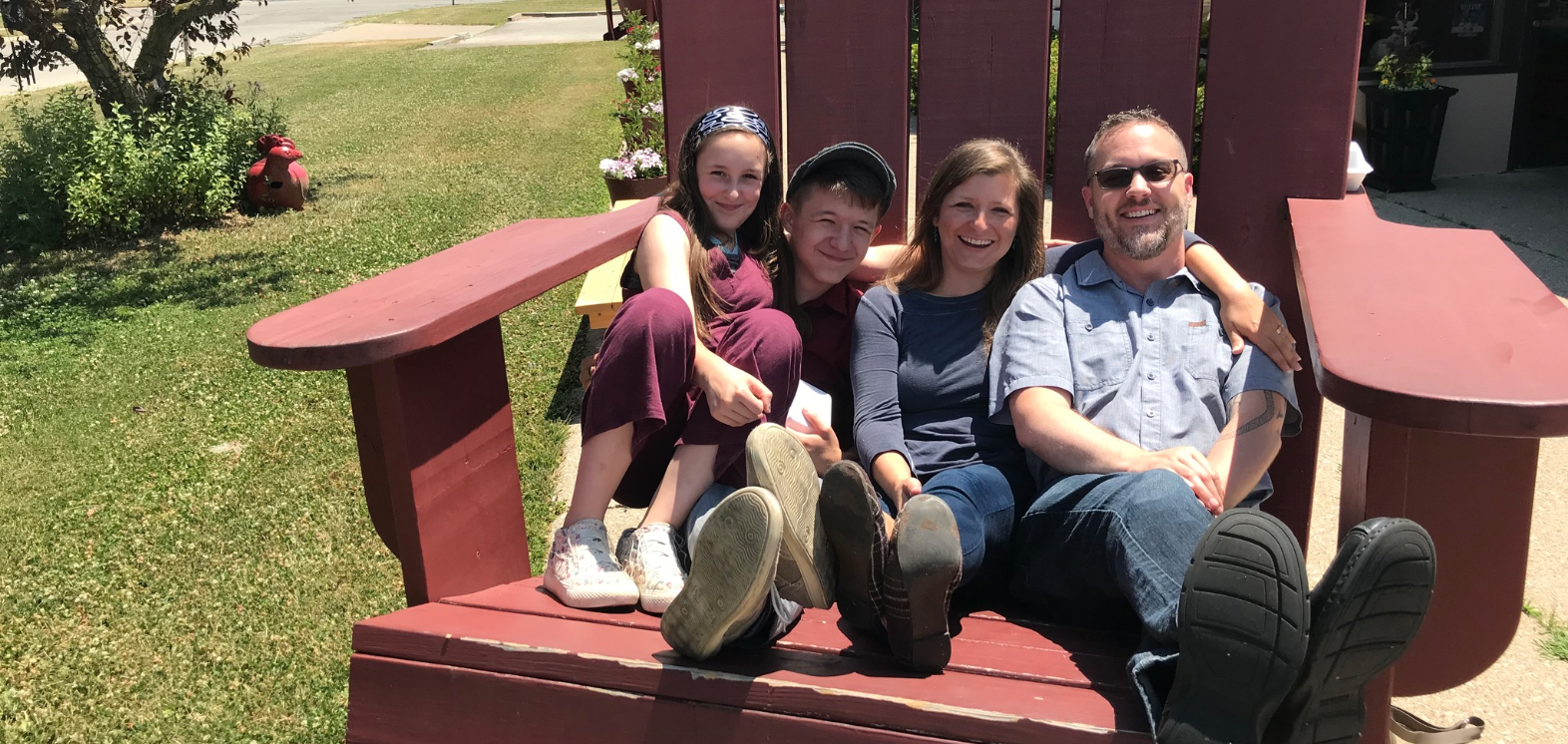 Steve Baney with his family